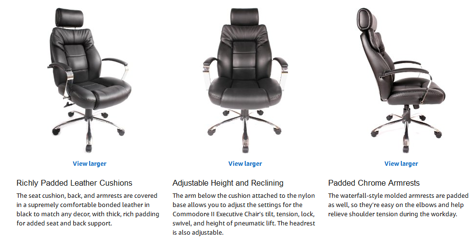 High Back Office Chair With Headrest